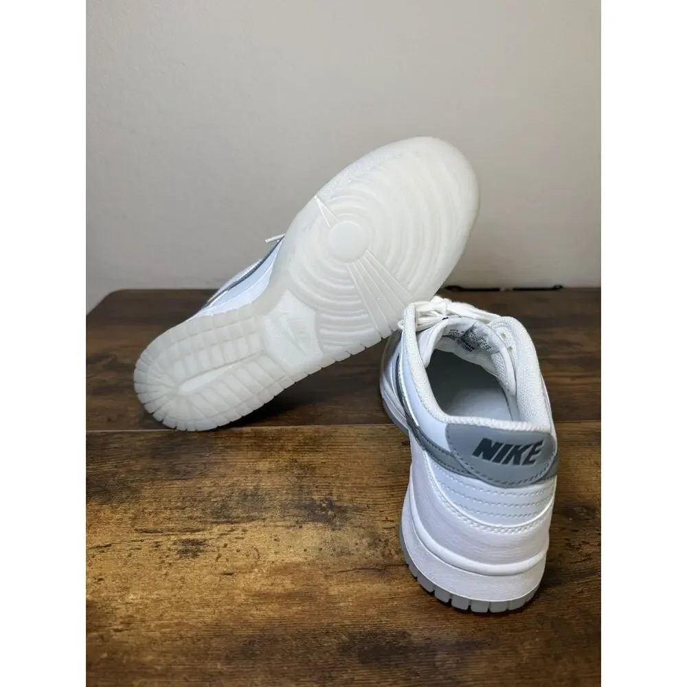 Nike Dunk Low GS “Reflective Swoosh White” Grey Sneakers FV0365 100 Size 7Y